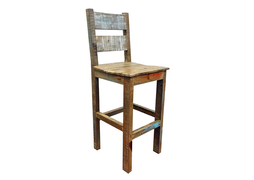 Horizon 30" Multicolor Rough-Cut Barstool,Million Dollar Rustic