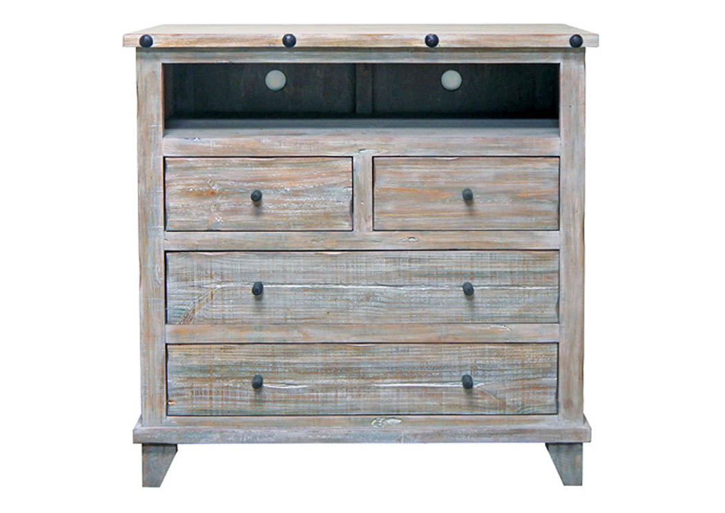 Agave 36" Gray Wash TV Chest,Million Dollar Rustic