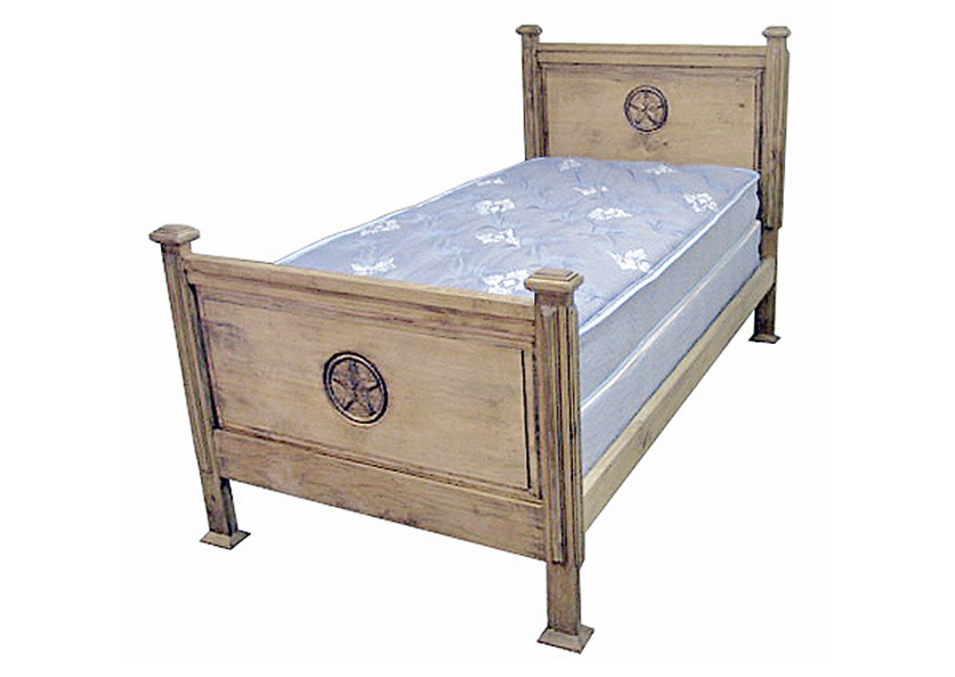 Promo Twin Bed w/Star,Million Dollar Rustic