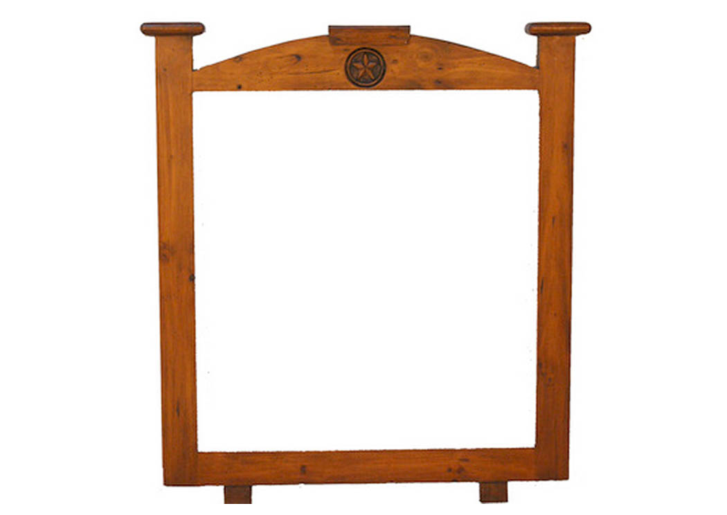 Estate Mansion Mirror w/Star,Million Dollar Rustic