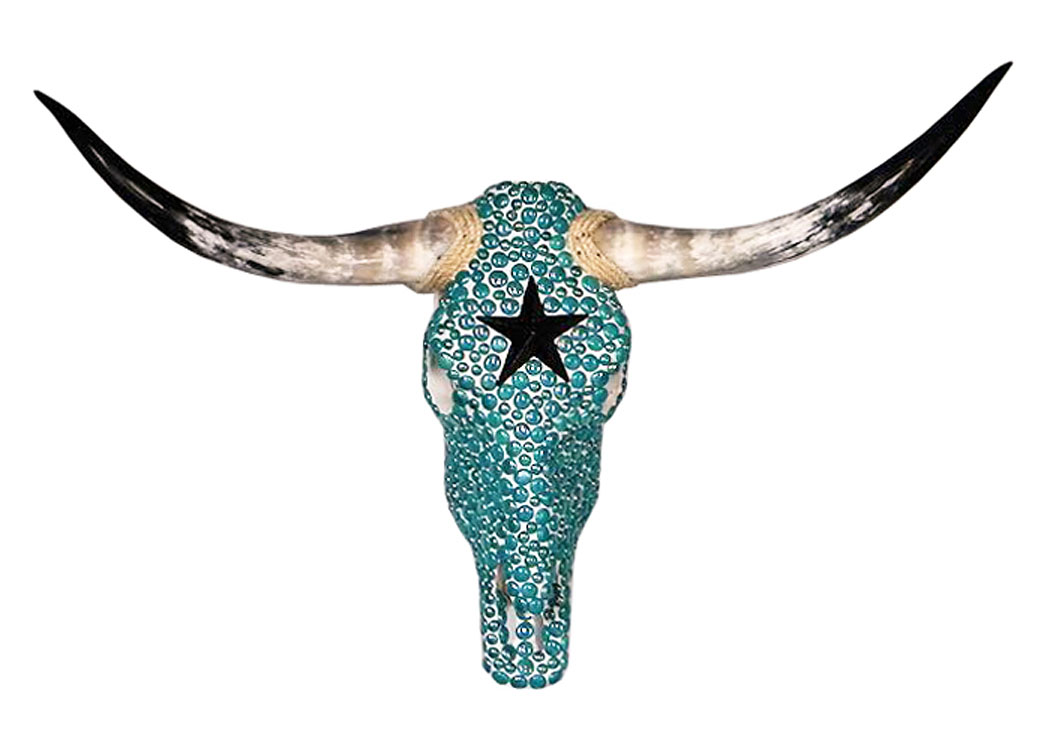 Turquoise Star Jeweled Head,Million Dollar Rustic