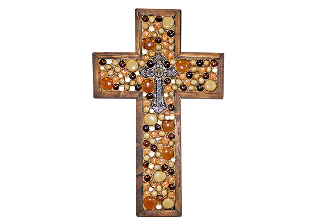 Tan/Brown Medium Cross,Million Dollar Rustic