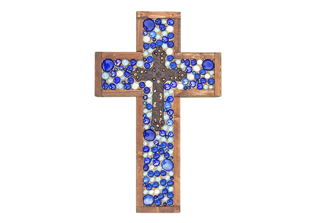 Blue Medium Cross,Million Dollar Rustic