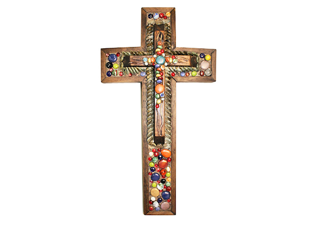 Multi w/Inlay Large Cross,Million Dollar Rustic