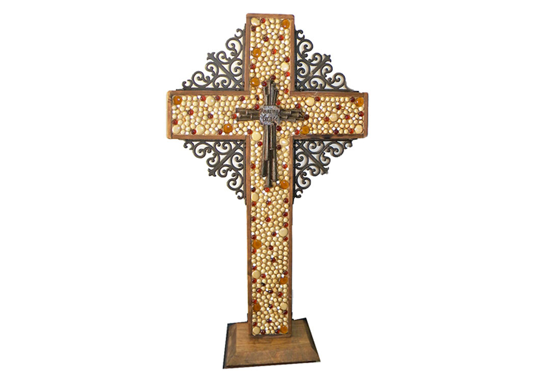 Cream Standup Cross,Million Dollar Rustic