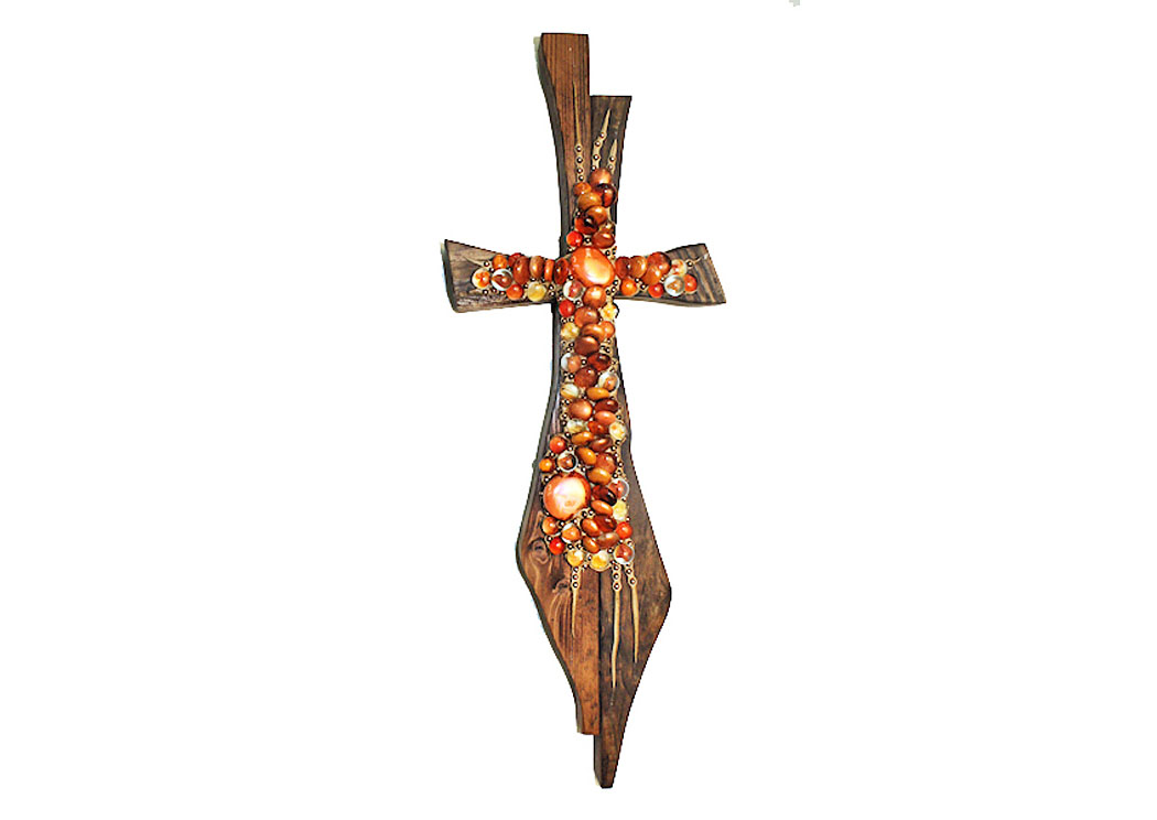 Orange Jeweled Large Fiddle,Million Dollar Rustic