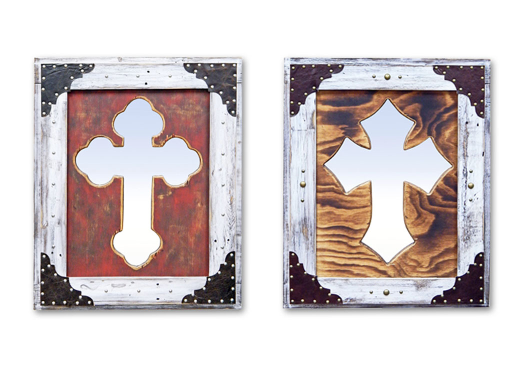 White Cross Mirror,Million Dollar Rustic