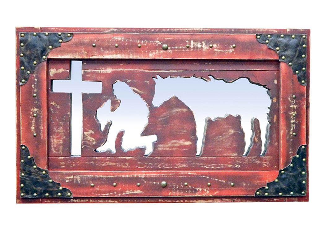 Cowboy @ Cross Pray Red,Million Dollar Rustic