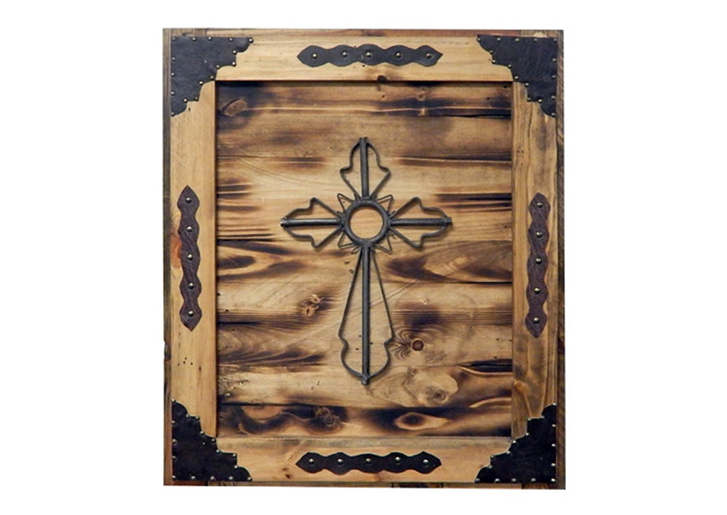 Framed Iron Cross,Million Dollar Rustic