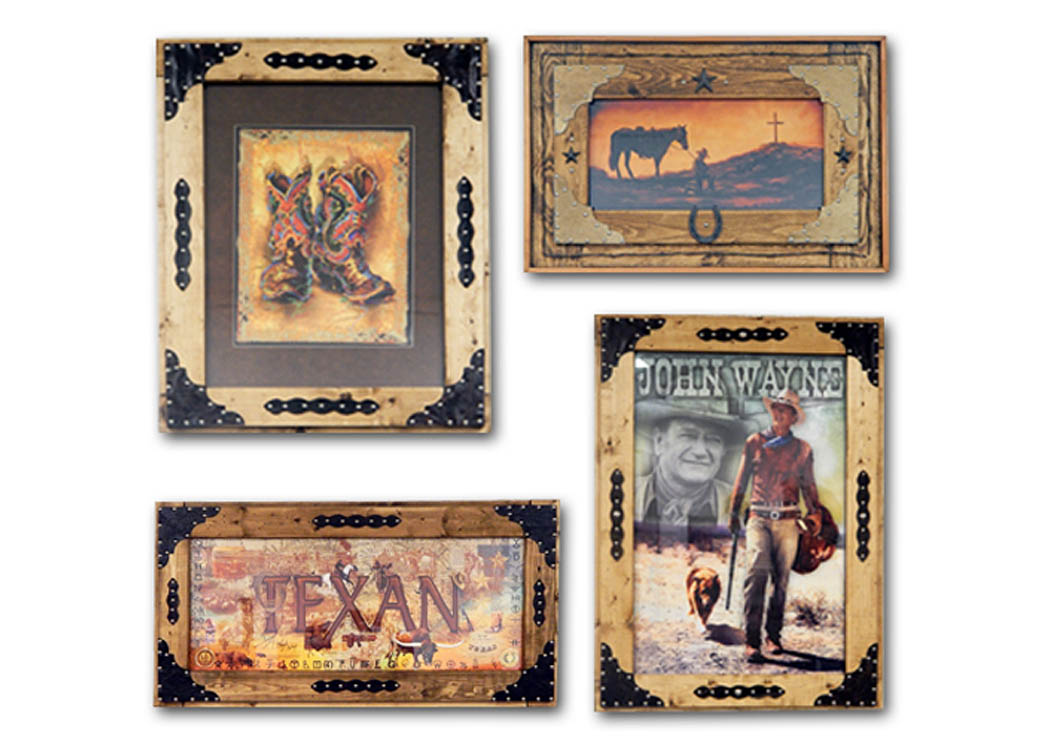 Framed Assorted Maps & Prints,Million Dollar Rustic