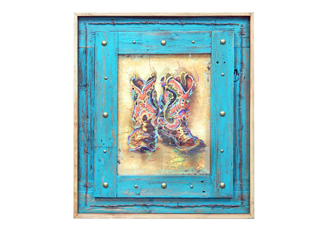 Multi Color Boots Turquoise,Million Dollar Rustic