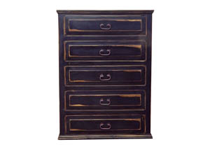 Image for Stone Brown Economy 5 Drawer Chest