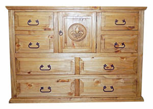 Image for 1 Door Dresser w/Fleur-De-Li