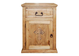 Image for Econo 1 Drawer 1 Door Nightstand w/Cross