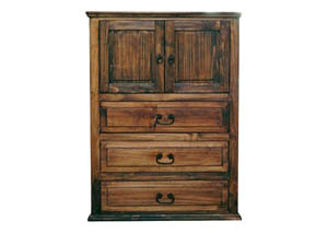 Image for Medium Wax 2 Door 3 Drawer Chest