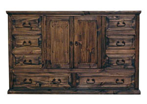 Image for Medium Wax Econo 2 Door Dresser
