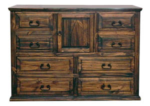Image for Medium Wax Econo 1 Door Dresser