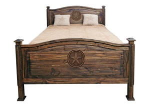 Image for Medium Wax Budget Twin Bed w/Decorative Star
