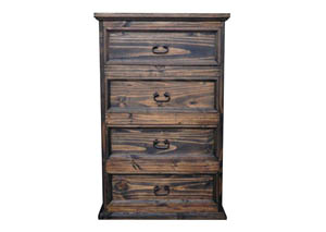 Image for Medium Wax Budget 4 Drawer Chest