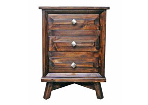 Image for San Miguel 3 Drawer Nightstand On Legs