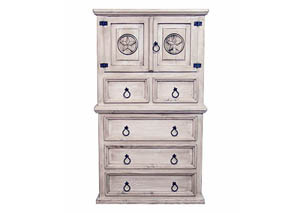 Image for White Wash Mansion Chest w/Star