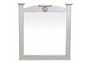 Image for White Wash Mansion Mirror w/Star