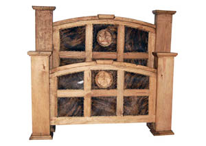 Image for Cowhide Mansion King Bed w/Star