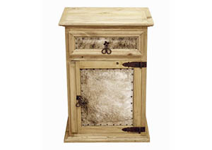 Image for Nightstand w/Cowhide