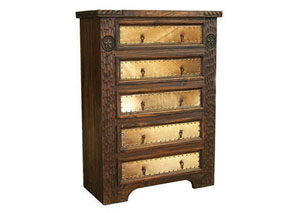 Image for Dark Cowhide Chest w/Star