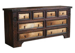 Image for Dark Cowhide Dresser w/Star