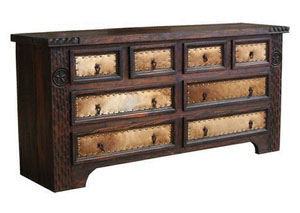 Image for Dark Cowhide Dresser w/Star