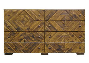 Image for Diagonal Old 8 Drawer Dresser