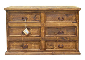 Image for Brown Wb Budget 6 Drawer Dresser