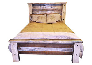 Image for Slatted Wood King Bed