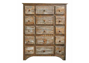 Image for Slatted Color 7 Drawer Chest
