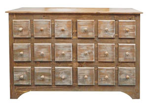Image for Slatted Color 6 Drawer Dresser