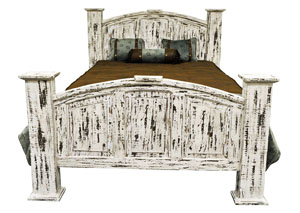 Image for White Scraped Mansion King Bed