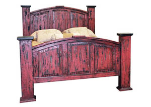 Image for Red Scraped Mansion Queen Bed