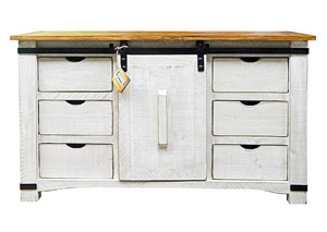 Image for Eggshell Barn Door Dresser