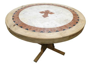 Image for Round 48" Marble Cross Table