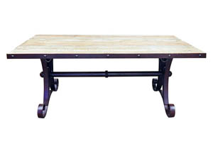 Image for Horizon 6' Multicolor Iron & Wood Rough Cut Table