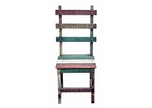 Image for Multicolored Reclaimed Wood Chair