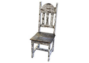 Image for White Scraped Wood Dining Chair