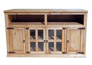 Image for 60' TV Stand w/4 Doors & 2 Open Shelves