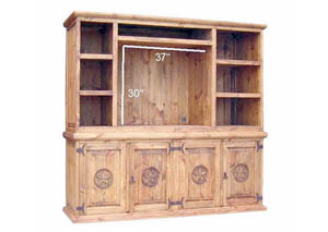 Image for Large 2 Piece Entertainment Center w/Stars
