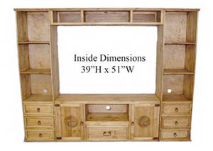 Image for 4 Piece Small Flat Screen Wall Unit w/Star