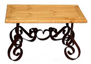 Image for Bent Iron End Table w/Iron Legs