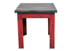 Image for Red Scrape Rectangle End Table