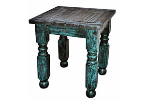 Image for Turquoise Scrape Lyon End Table