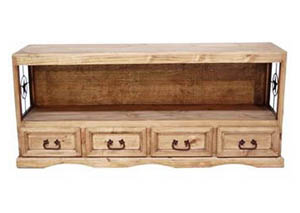 Image for 59" TV Stand w/4 Drawers & Iron Stars